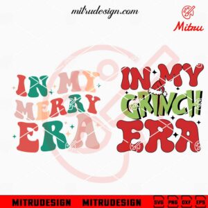 In My Merry Era SVG, Retro Wavy Christmas SVG, PNG, DXF, EPS, For Cricut