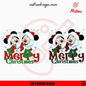 Mickey And Minnie Merry Christmas PNG, Couple Matching Christmas PNG, For Shirts