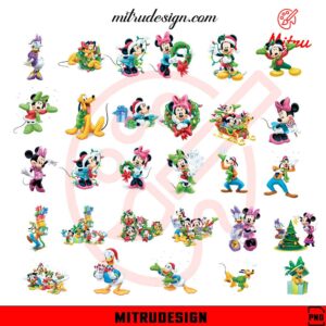 Mickey Disney Christmas Bundle PNG, Holiday PNG, Instant Digital Download