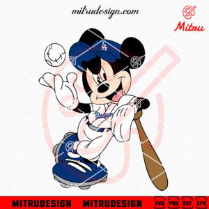 Mickey Mouse LA Baseball SVG, Mickey Los Angeles Dodgers SVG, PNG, DXF, EPS