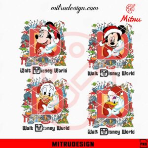 Mickey Walt Disney World Christmas Bundle PNG, Family Xmas Vacation PNG, Files