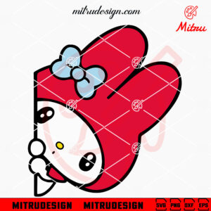 My Melody Peeking SVG, Hello Kitty Rabbit Friend SVG, PNG, DXF, EPS, Cricut