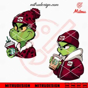 San Francisco 49ers Grinch Drinking Coffee SVG, Funny Grinchmas 49ers SVG, PNG, DXF, EPS