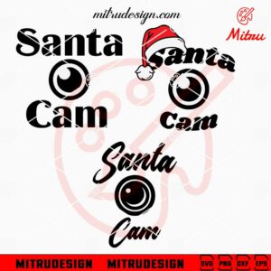 Santa Cam Bundle SVG, PNG, DXF, EPS, Cutting Files