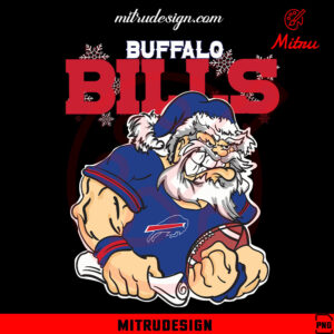 Santa Claus Buffalo Bills PNG, Bills Christmas PNG, Design File