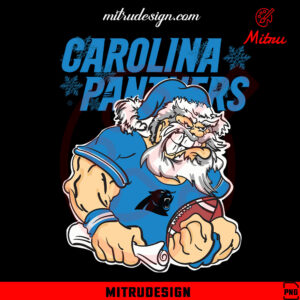 Santa Claus Carolina Panthers PNG, Panthers Football Christmas PNG, Sublimation