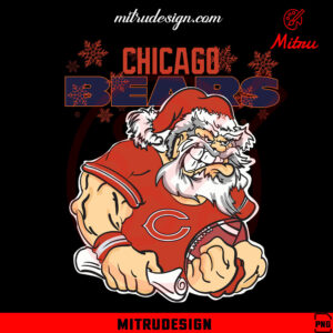 Santa Claus Chicago Bears PNG, Bears Football Christmas PNG, Designs