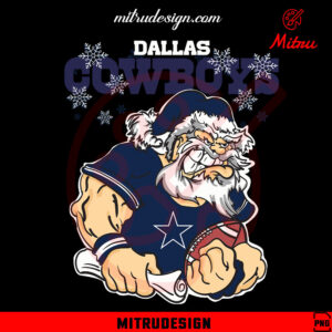 Santa Claus Dallas Cowboys PNG, Cowboys Football Christmas PNG, Digital Download