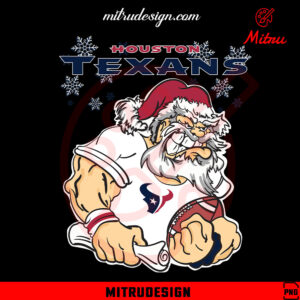 Santa Claus Houston Texans PNG, Texans Christmas PNG, Digital Download Files