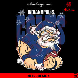 Santa Claus Indianapolis Colts PNG, Colts Christmas PNG, Tee Shirt