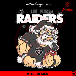 Santa Claus Las Vegas Raiders PNG, Raiders Football Christmas PNG, Files