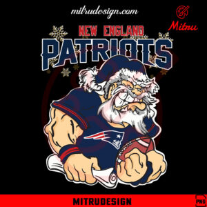 Santa Claus New England Patriots PNG, Patriots Football Christmas PNG, Downloads