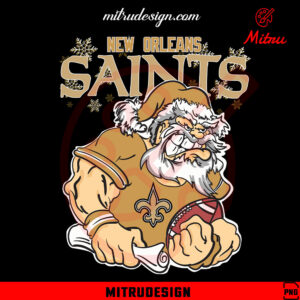 Santa Claus New Orleans Saints PNG, Saints Christmas PNG, Files