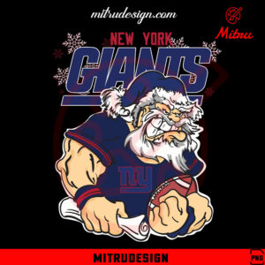 Santa Claus New York Giants PNG, Giants Football Christmas PNG, Design