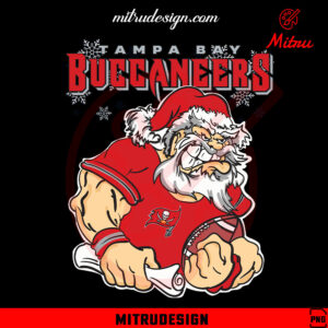 Santa Claus Tampa Bay Buccaneers PNG, Buccaneers Football Christmas PNG