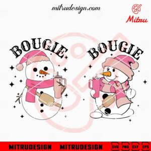 Snowman Bougie Bundle SVG, Snowman With Coffee Cup SVG, PNG, DXF, EPS, Files