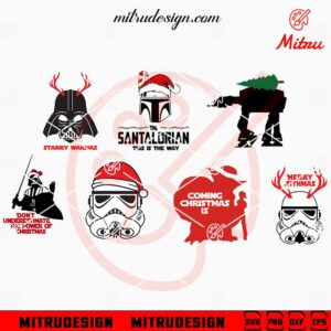 Star Wars Christmas Bundle SVG, Merry Sithmas SVG, The Santalorian SVG