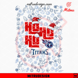 Tennessee Titans Ho Ho Ho Santa Hat PNG, Titans NFL Christmas PNG, Downloads