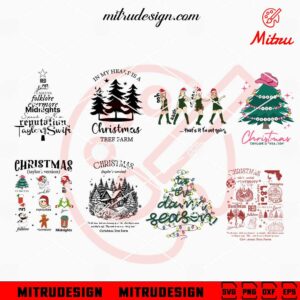 Taylor Swift Christmas Bundle SVG, Christmas Taylor's Version SVG, PNG, DXF, EPS, Cricut