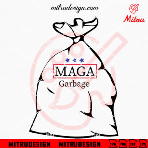 Trump Garbage Bag SVG, Funny MAGA 2024 SVG, PNG, DXF, EPS, Design