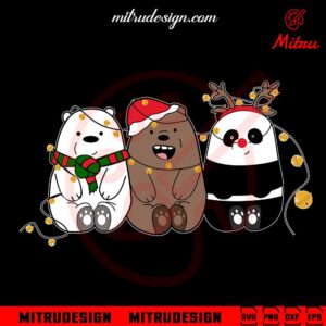 We Bare Bears Christmas SVG, Baby Bear Xmas SVG, PNG, DXF, EPS, Files