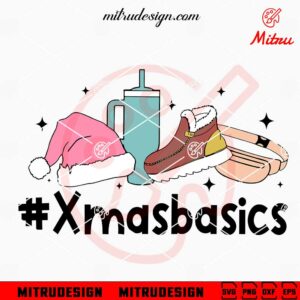 Xmas Basics SVG, Winter SVG, Santa Hat SVG, Trending Christmas 2024 SVG