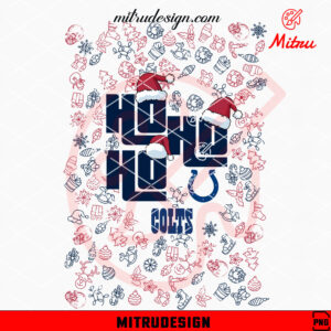 Indianapolis Colts Ho Ho Ho Santa Hat PNG, Colts Football Christmas PNG, Files