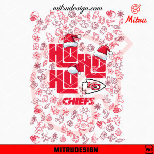 Kansas City Chiefs Ho Ho Ho Santa Hat PNG, Funny Chiefs Christmas PNG, Digital Download