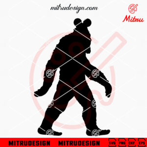 Bigfoot Mickey Ears SVG, Cute Disney Sasquatch SVG, PNG, DXF, EPS, Files