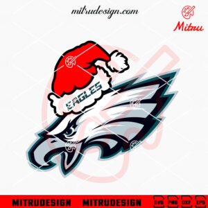 Philadelphia Eagles Logo Santa Hat SVG, Eagles NFL Christmas SVG, Cut Files