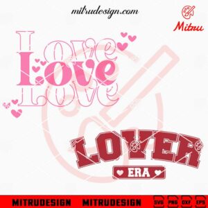 Retro Love SVG, Lover Era SVG, Cute Valentine SVG, PNG, DXF, EPS, Cricut