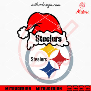 Pittsburgh Steelers Logo Santa Hat SVG, Steelers NFL Christmas SVG, Instant Download