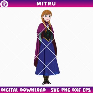 Anna Princess SVG PNG, Anna Frozen SVG Sublimation