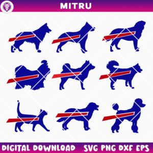 Buffalo Bills Pets Logo SVG PNG Bundle, Cat SVG, Dog Bills Football SVG