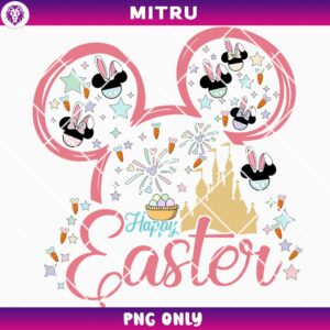 Disneyland Happy Easter PNG, Easter Family Vacation PNG Files