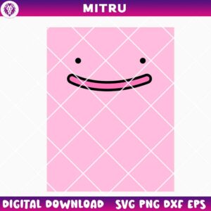 Ditto Pokemon Face SVG PNG Instant Download