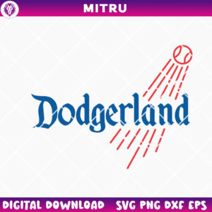 Los Angeles Dodgers Dodgerland SVG PNG, Disney World Dodgers Team SVG Cricut