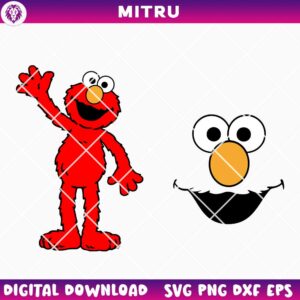 Elmo Sesame Street SVG PNG, Funny Red Muppet SVG