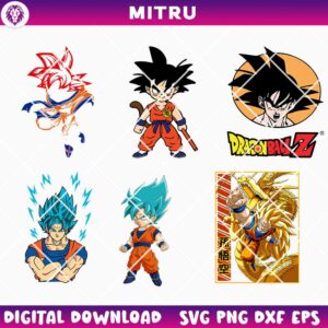 Goku SVG PNG Bundle, Kakarot SVG, Super Saiyan SVG
