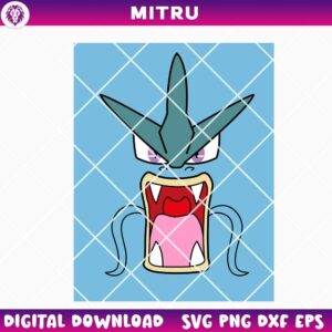 Gyarados Face SVG PNG, Pokemon Dragon SVG