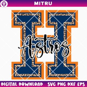 H Astros Leopard SVG PNG, Houston Astros SVG