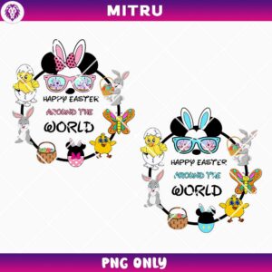 Happy Easter Around The World PNG, Disney Trip Easter Day PNG