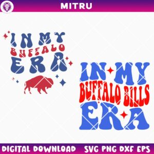 In My Buffalo Bills Era SVG PNG, Retro Wavy Bills SVG