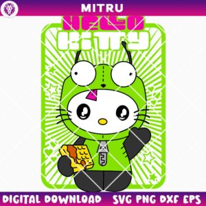 Invader Zim GIR Hello Kitty SVG PNG Digital Download