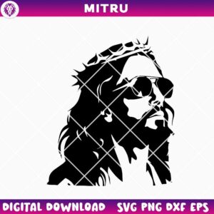 Jesus Sunglasses SVG PNG, Cool Jesus Christ SVG, Religion Funny SVG