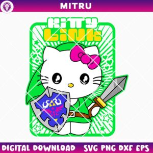 Kitty Link SVG PNG, Hello Kitty The Legend Of Zelda SVG