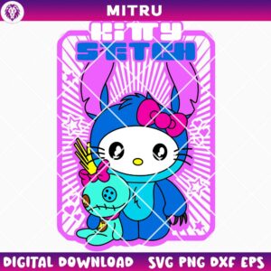Kitty Stitch SVG PNG, Cute Stitch Costume SVG Clipart