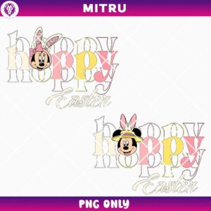 Mickey Disney Hoppy Easter PNG, Bunny Love PNG, Spring Easter PNG