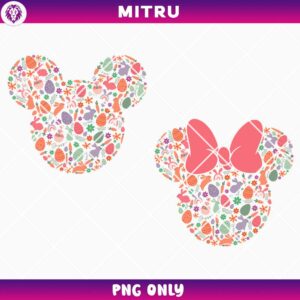 Mickey Minnie Head Easter PNG, Bunny Ears Mouse PNG, Bunnies Easter PNG