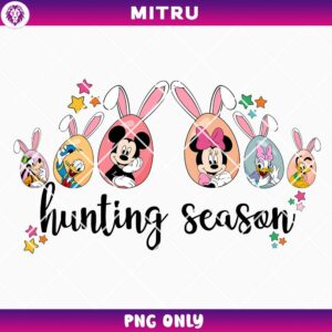 Mickey Mouse Easter Hunting Season PNG, Disney Egg Hunt PNG